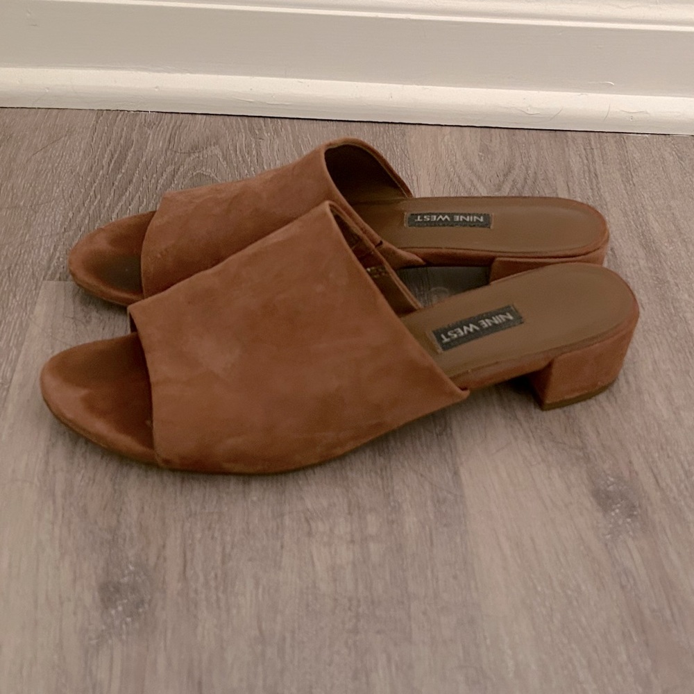 Nine West Suede Slides